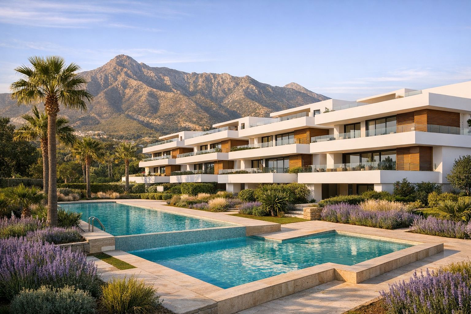 Contemporary new-build development on the Costa del Sol